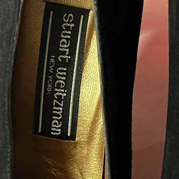 Stuart Weitzman Contemporary Black Suede Heels Size 7 Office Career - Picture 9 of 11